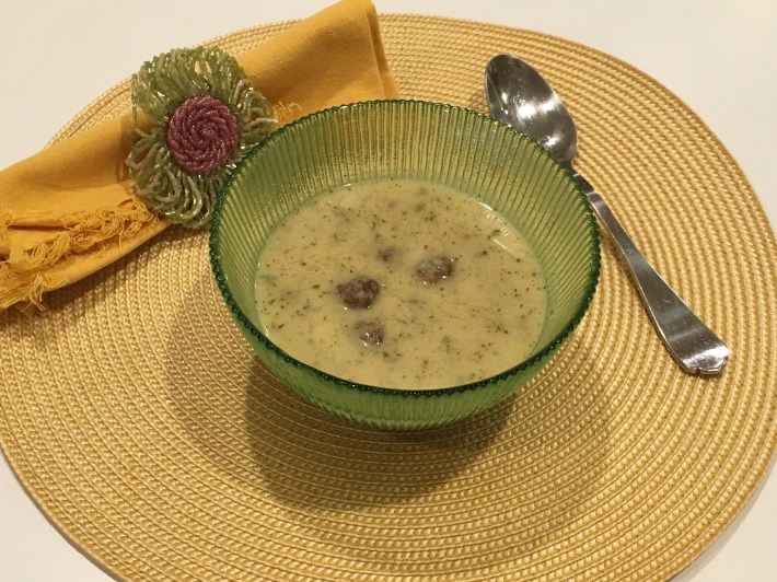 Minty Yogurt Soup with Bulgur Meatballs