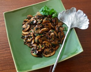 Mushrooms With Ground Coriander And Cilantro