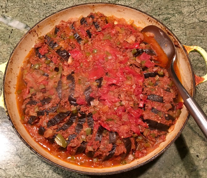 Momma Anita's Ground Beef Stuffed Eggplant Casserole
